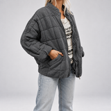 Iona - Quilted Zip-Through Bomber Jacket