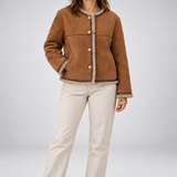 Sienna - Faux Suede Cropped Jacket