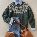 Hazel - Fair Isle Yoke Knitted Jumper