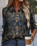Isobel - Ornate Print Button-Through Blouse