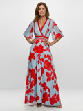 Primrose - Floral Print V Neck Maxi Dress