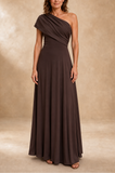 Rosamund - Draped One-Shoulder Maxi Dress