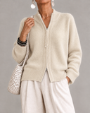 Willa - Soft Knit Zip-Front Cardigan