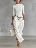 Sport wide-leg trouser set with drawstring