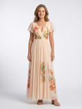 Matilda - Floral Pleated Maxi Dress