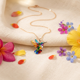 Primrose - Multicoloured Hummingbird Pendant Necklace