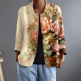 Cordelia - Floral Print Open Front Shirt
