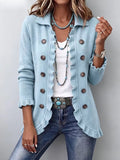 Felicity - Ruffle Trim Knitted Cardigan