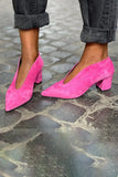 Francesca - Pointed Block Heel Shoes