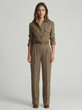 Hazel - Checked Wide-Leg Jumpsuit