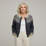 Freya - Nordic Patterned Knitted Cardigan