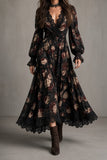 Esme - Floral Lace-Trim Maxi Dress