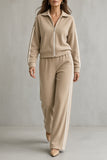 Annabel - Ribbed Zip-Through Loungewear Set