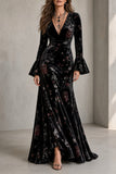 Seren - Floral Velvet Maxi Dress