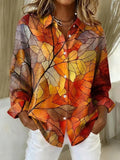 Rosamund - Botanical Print Button Blouse