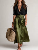 LUCIANA | ELEGANT AND FLOWING ONE-SHOULDER MAXI DRESS