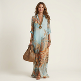 ELOWEN | SILK MAXI SHIRT DRESS