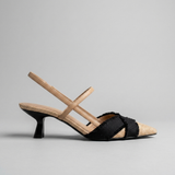 Georgia - Pointed Toe Slingback Ballerina Heels