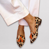 Florence - Leopard Print Tassel Flats