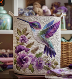 Elodie - Quilted Hummingbird Laundry Basket