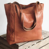 Iris - Structured Tan Shoulder Tote Bag