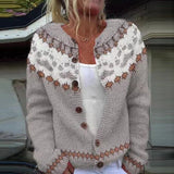 Maisie - Patterned Knit Button Cardigan
