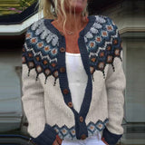Orla - Patterned Nordic Knit Cardigan