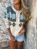 Ottilie - Patterned Knit Button Cardigan