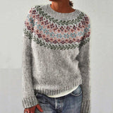 Harriet - Floral Yoke Knitted Jumper