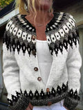 Eleanor - Patterned Knit Button Cardigan