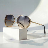 Aurora - Gradient Chain-Detail Sunglasses
