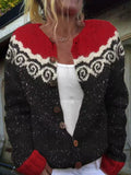 Ruby - Nordic Pattern Knit Cardigan