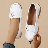 Daisy - Flower Trim Slip-On Loafers