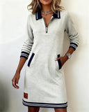 Daphne - Long Sleeve Zip Dress