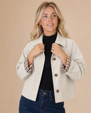 Harriet - Check-Lined Cropped Jacket