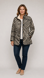 Wren - Retro Circle Print Quilted Jacket
