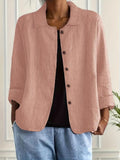 Greta - Relaxed Textured Button-Front Shirt