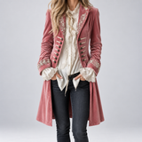 Cordelia - Embroidered Velvet Longline Jacket