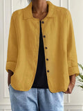 Bryony - Warm Ochre Textured Blouse