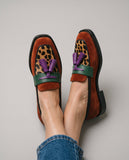 Orla - Colour-Block Tasselled Loafers