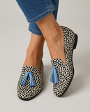 Hazel - Animal Print Tasselled Loafers