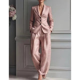 Eloise - Tailored Two-Piece Blazer And Wide-Leg Trouser Suit