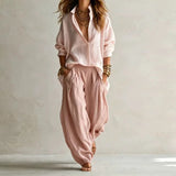 Iris - Relaxed Shirt And Wide Trouser Set