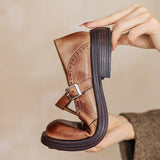 Annabel - Vintage T-Bar Brogue Shoes
