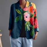 Oriana - Painterly Floral Open Shirt