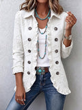 Romilly - Ivory Embroidered Ruffle Jacket