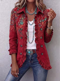 Harriet - Paisley Print Ruffle Jacket