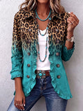 Arabella - Leopard Print Ruffle Trim Jacket