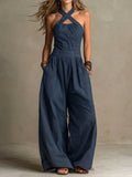 Beatrice - Elegant Cross-Neck Jumpsuit