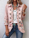 Florence - Floral Ruffle Trim Jacket